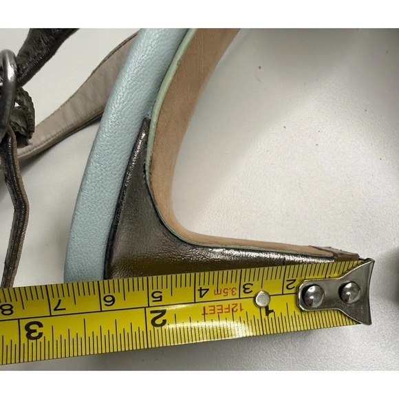 Boden Millie Slingback in Metallic Pewter Size 38.5 Kitten Heel - Picture 7 of 14